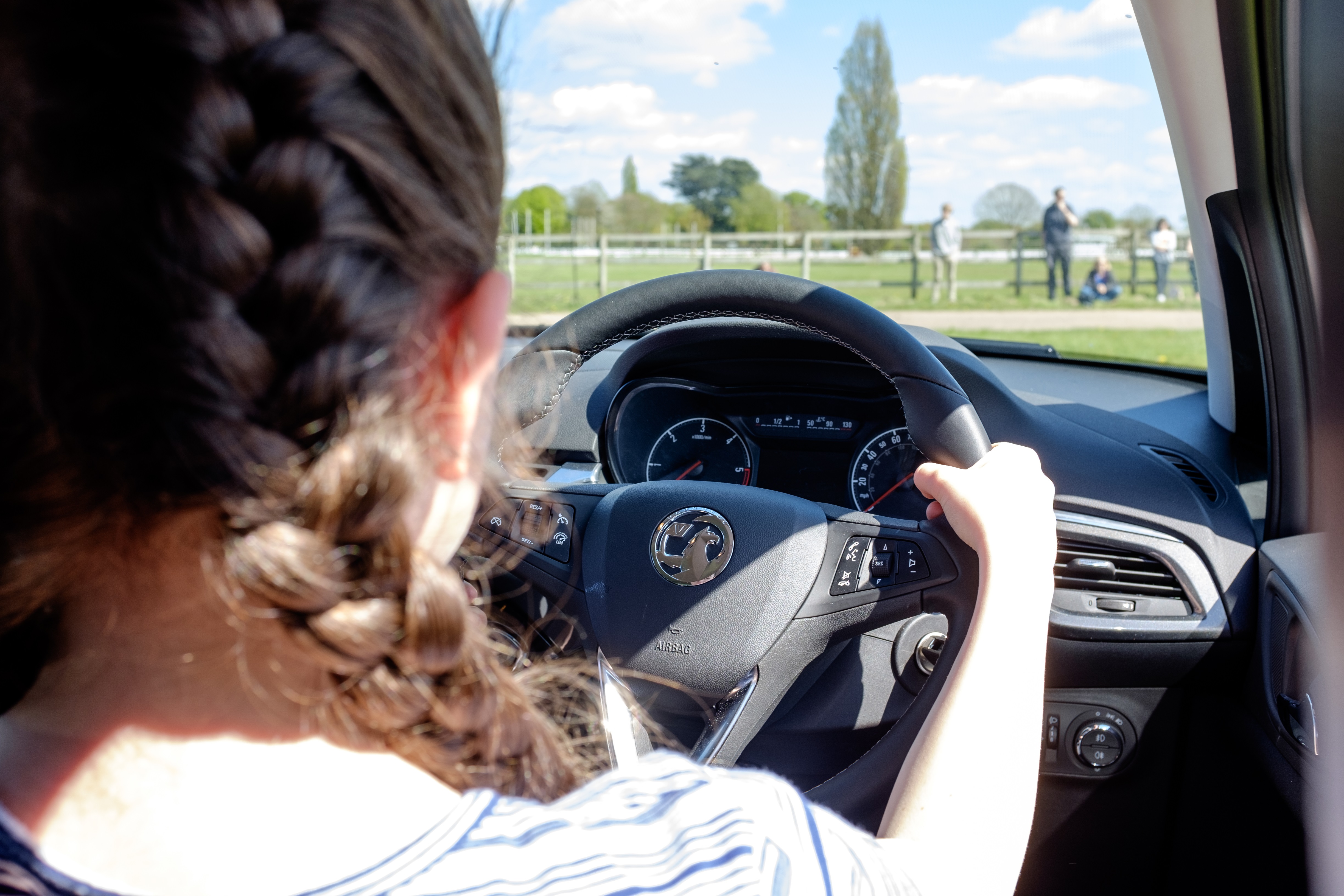 Young Driver in car